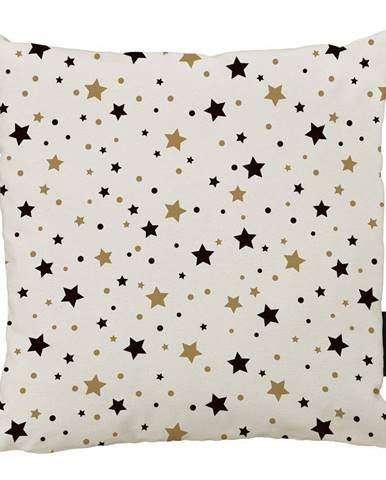 Vánoční polštář s bavlněným povlakem Butter Kings Golden Stars, 45 x 45 cm