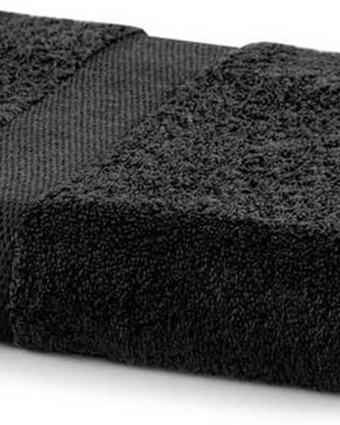 DecoKing Černý ručník DecoKing Marina, 70 x 140 cm