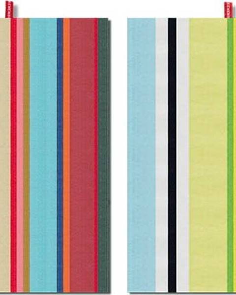 Remember Sada 2 bavlněných utěrek Remember Green Stripes, 70 x 50 cm