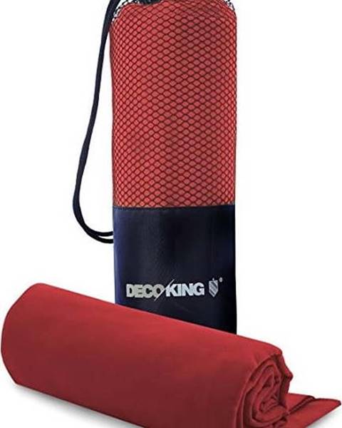DecoKing Set červené rychleschnoucí osušky a ručníku DecoKing EKEA, 70 x 140 cm + 30 x 50 cm