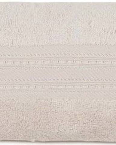 Béžová osuška z bavlny a bambusového vlákna Lavinya, 70 x 140 cm