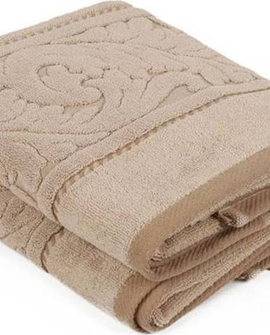 Sada 2 hnědých bavlněných ručníků z bavlny Sultan, 50 x 90 cm