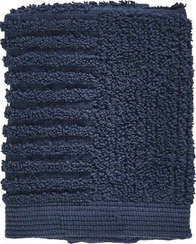 Tmavě modrý ručník ze 100% bavlny na obličej Zone Classic Dark Blue, 30 x 30 cm