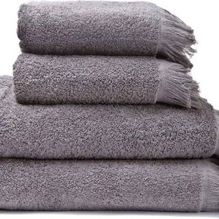 Sada 2 šedých ručníků a 2 osušek ze 100% bavlny Bonami, 50 x 90 + 70 x 140 cm
