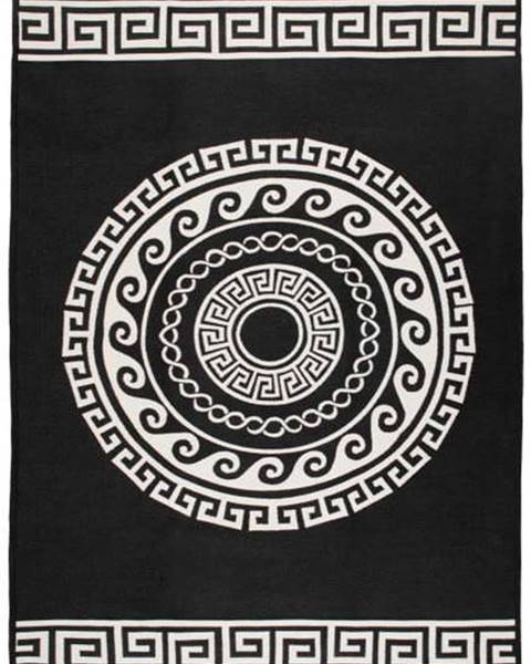 Cihan Bilisim Tekstil Béžovo-černý oboustranný koberec Mandala, 120 x 180 cm