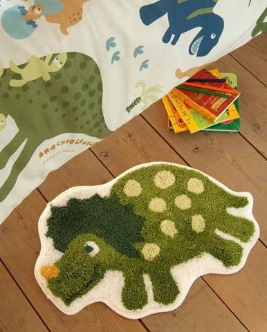 Zelený dětský koberec s motivem dinosaura Catherine Lansfield Dino, 50 x 80 cm