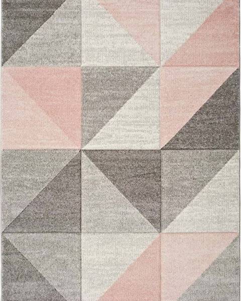 Universal Růžovo-šedý koberec Universal Retudo Naia, 80 x 150 cm