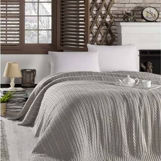 Tmavě béžový přehoz přes postel s příměsí bavlny Homemania Decor Camila, 220 x 240 cm