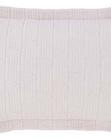 Sada 2 růžovo-šedých prošívaných povlaků na polštář Catherine Lansfield Blossom, 75 x 50 cm