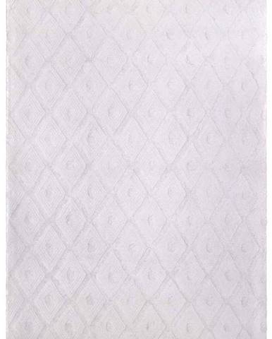 Bílý ručně vyrobený koberec Nattiot Orlando, 120 x 170 cm