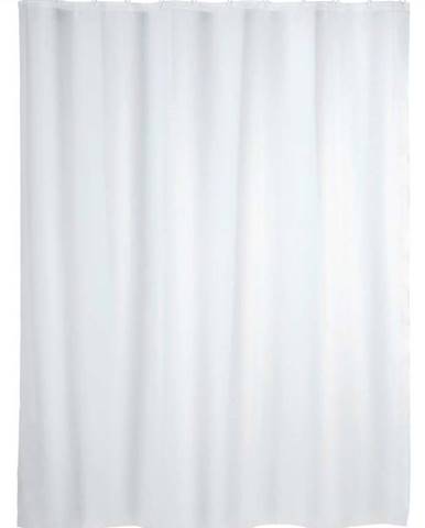 Bílý sprchový závěs Wenko Simplera, 180 x 200 cm