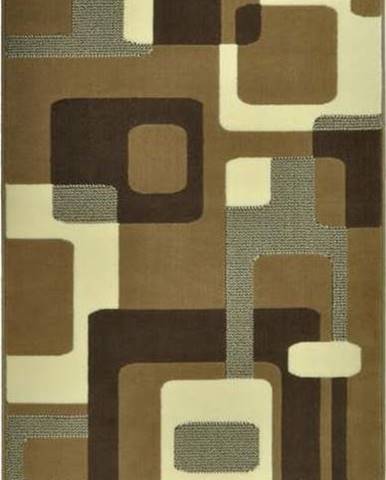 Hnědý koberec Hanse Home Hamla Retro, 80 x 300 cm