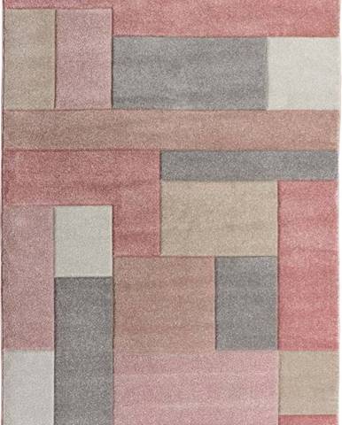 Růžovo-šedý koberec Flair Rugs Cosmos, 120 x 170 cm