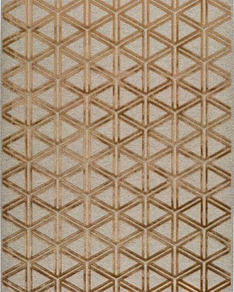 Universal Šedo-oranžový koberec Universal Lana Triangle, 120 x 170 cm