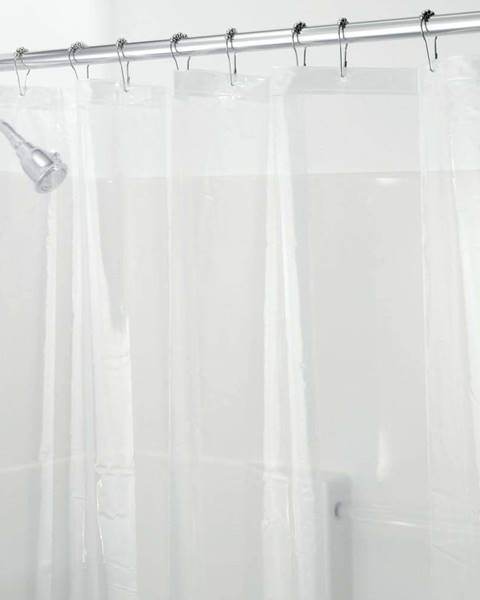 iDesign Průhledný sprchový závěs iDesign PEVA, 183 X 183 cm