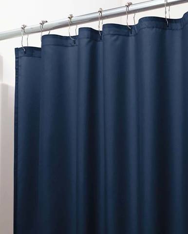 Tmavě modrý sprchový závěs iDesign, 183 x 183 cm