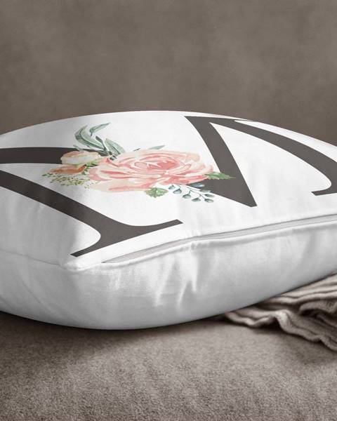 Minimalist Cushion Covers Povlak na polštář Minimalist Cushion Covers Floral Alphabet M, 45 x 45 cm