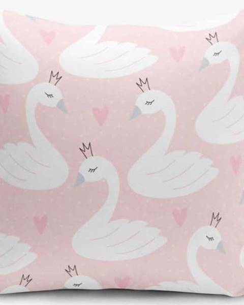 Minimalist Cushion Covers Povlak na polštář s příměsí bavlny Minimalist Cushion Covers Pink Puan Animal Theme, 45 x 45 cm
