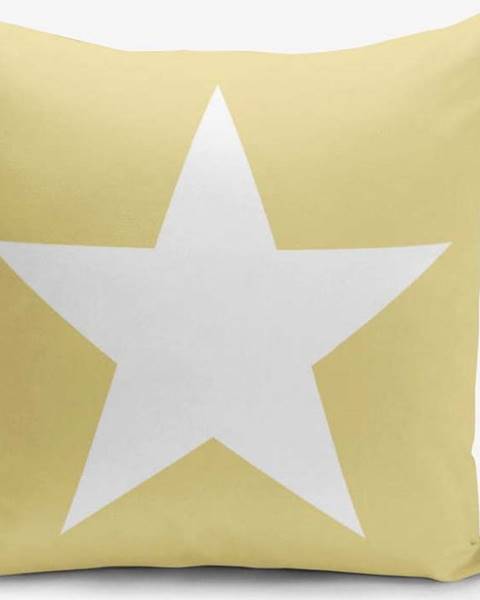 Minimalist Cushion Covers Žlutý povlak na polštář Minimalist Cushion Covers Stars, 45 x 45 cm