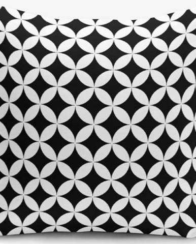 Černo-bílý povlak na polštář s příměsí bavlny Minimalist Cushion Covers Black White Geometric, 45 x 45 cm