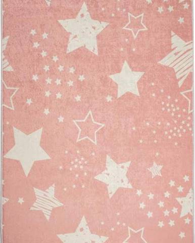 Dětský koberec Pink Stars, 140 x 190 cm