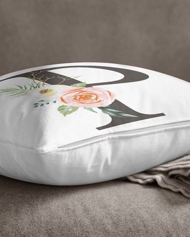 Povlak na polštář Minimalist Cushion Covers Floral Alphabet P, 45 x 45 cm