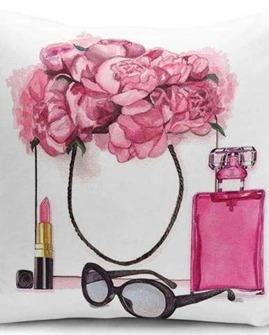 Povlak na polštář Minimalist Cushion Covers Pink Flowers and Perfume, 45 x 45 cm