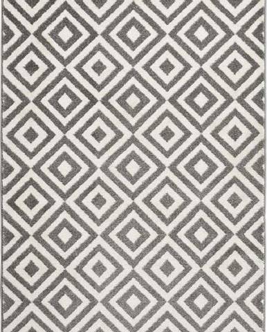 Šedobílý koberec Think Rugs Matrix Grey White, 160 x 220 cm