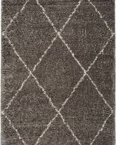 Šedý koberec Universal Lynn Lines, 80 x 150 cm