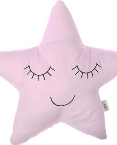 Světle růžový dětský polštářek s příměsí bavlny Mike & Co. NEW YORK Pillow Toy Star, 35 x 35 cm