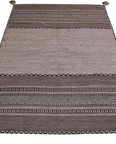 Šedo-béžový bavlněný koberec Webtappeti Antique Kilim, 60 x 90 cm
