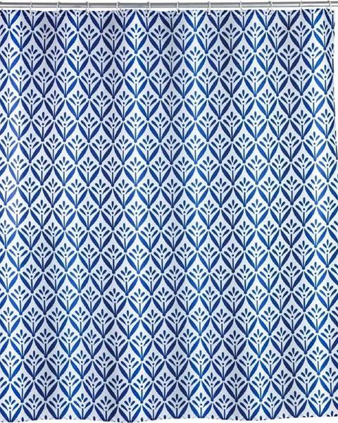 WENKO Modrý sprchový závěs Wenko Lorca, 180 x 200 cm