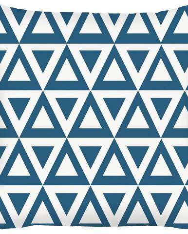 Modrý povlak na polštář Mike & Co. NEW YORK Triangle, 43 x 43 cm