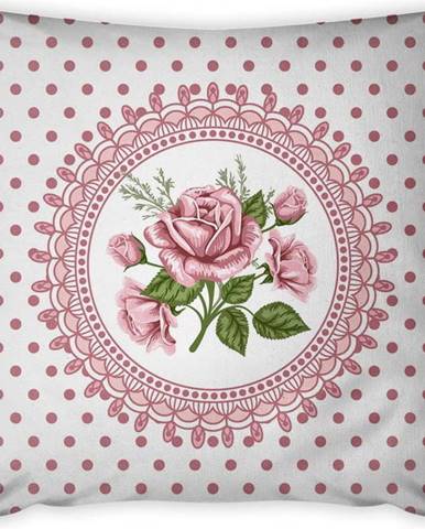 Povlak na polštář Vitaus Rustic Vintage Rosa Tres, 43 x 43 cm