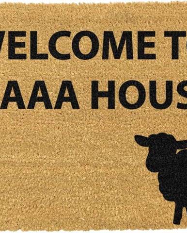 Rohožka z přírodního kokosového vlákna Artsy Doormats Welcome to Maaa House, 40 x 60 cm