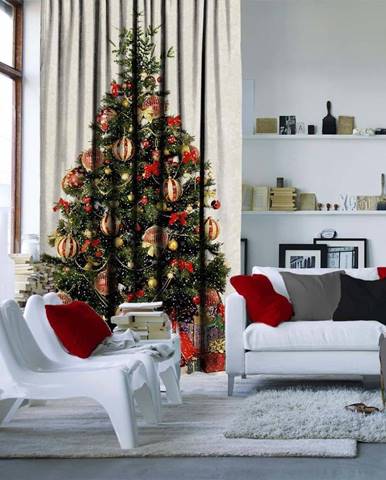 Vánoční závěs Christmas Tree, 140 x 260 cm