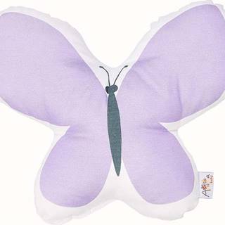 Fialový dětský polštářek s příměsí bavlny Mike & Co. NEW YORK Pillow Toy Butterfly, 26 x 30 cm