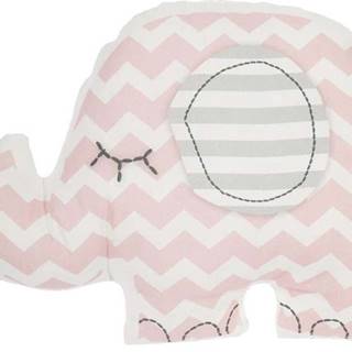 Růžový dětský polštářek s příměsí bavlny Mike & Co. NEW YORK Pillow Toy Elephant, 34 x 24 cm