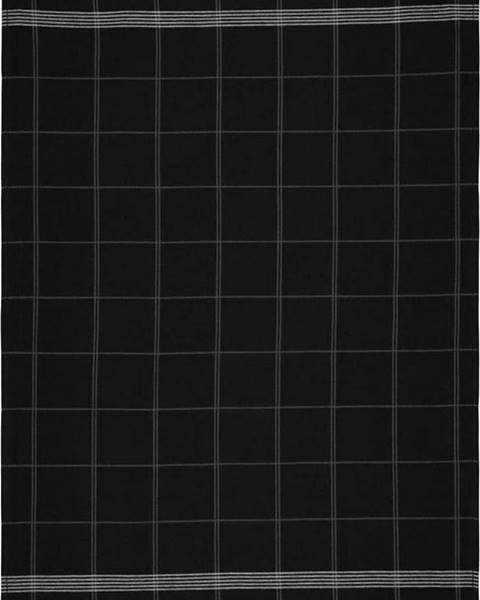 Södahl Černá kuchyňská utěrka z bavlny Södahl Geometric, 50 x 70 cm