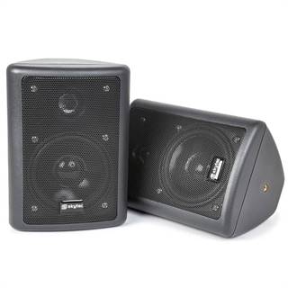 Skytec pár 2pásmových stereo reproduktorů, černé, 75 W max., včetně montážního materiálu