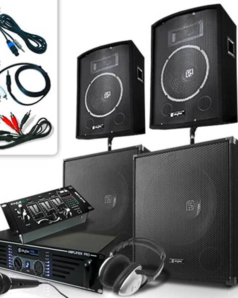 Skytec Skytec Bass Mountain USB, DJ PA systém, 2000 W, 4 x repro, zesilovač, mixážní pult