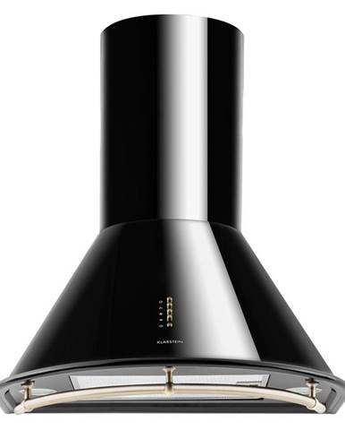 Klarstein Lumio Neo, černý, retro komínový odsavač par, 60 cm, 610 m ³/h, ušlechtilá ocel