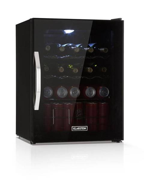 Klarstein Klarstein Beersafe XL Onyx, chladnička na nápoje, A++, LED, kovové rošty, skleněné dveře