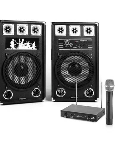 Electronic-Star Karaoke Set "STAR-12A" PA reproduktory, bezdrátový mikrofón, 800W