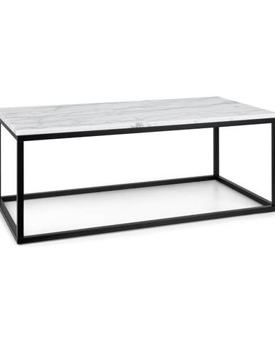 Besoa Volos T100, konferenční stolek, 100 x 40 x 50 cm, mramor, interiér i exteriér, černý/bílý