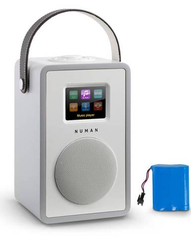 Numan Mini Two Design internetové rádio Wi-Fi DLNA bluetooth FM šedá včetně nabíjecí baterie