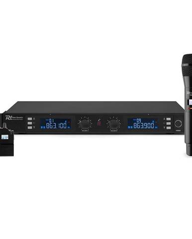 Power Dynamics PD632H 2X, 20 kanálová sada UHF bezdrátových mikrofonů, 1x ruční mikrofon, černá