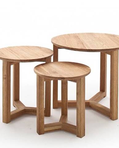 Konfereční stolek - dřevěný konferenční stolek maude - set 3 kusů