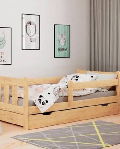 Dětská postel Tommy 80x160, borovice, ÚP, bez matrace, masiv