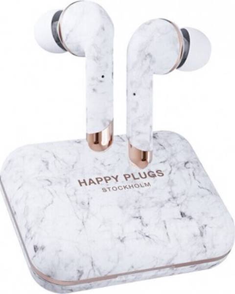 Happy Plugs Špuntová sluchátka air 1 plus in-ear - white marble